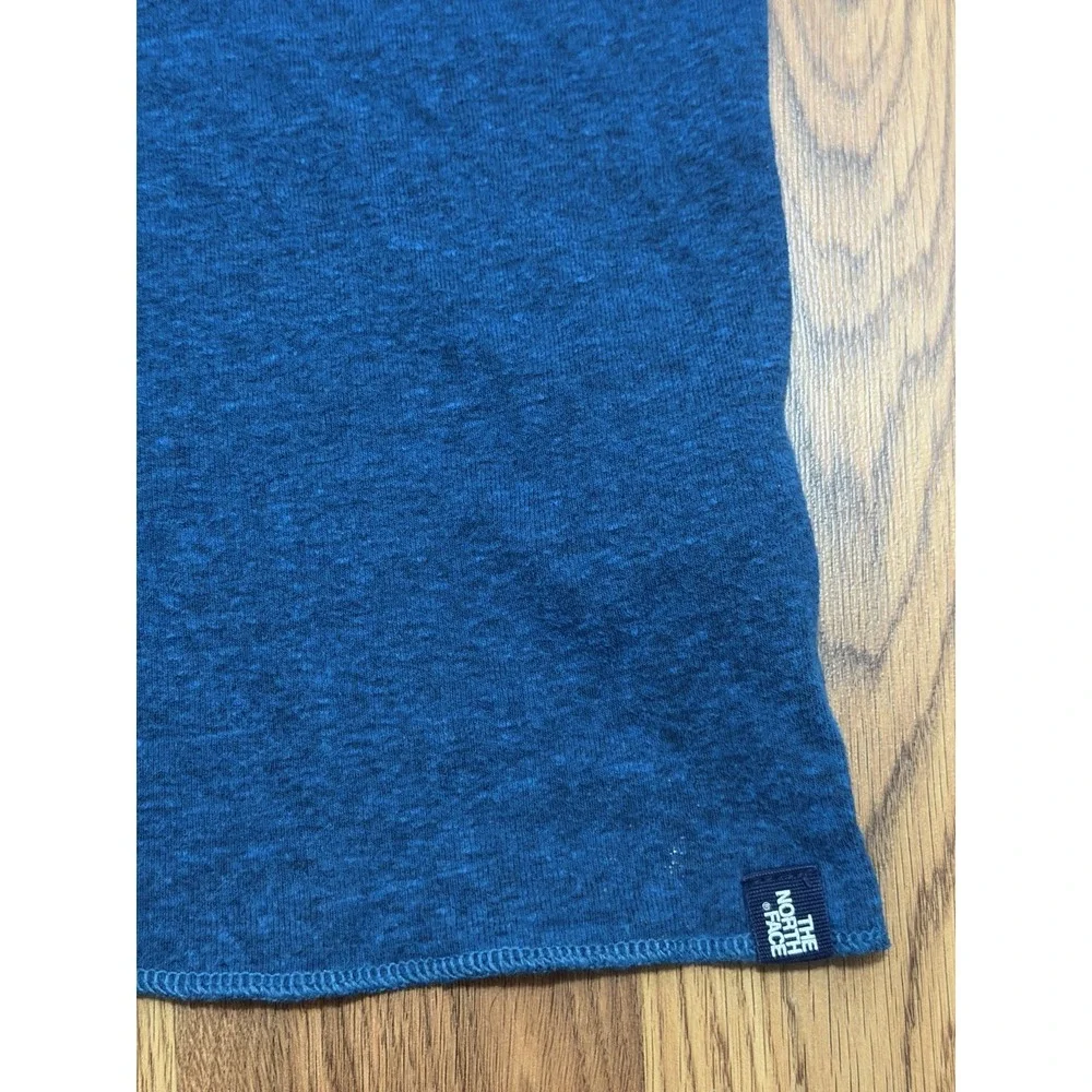 The North Face Shirt Mens Extra Large Seward Henley Blue Raglan Tri Blend
